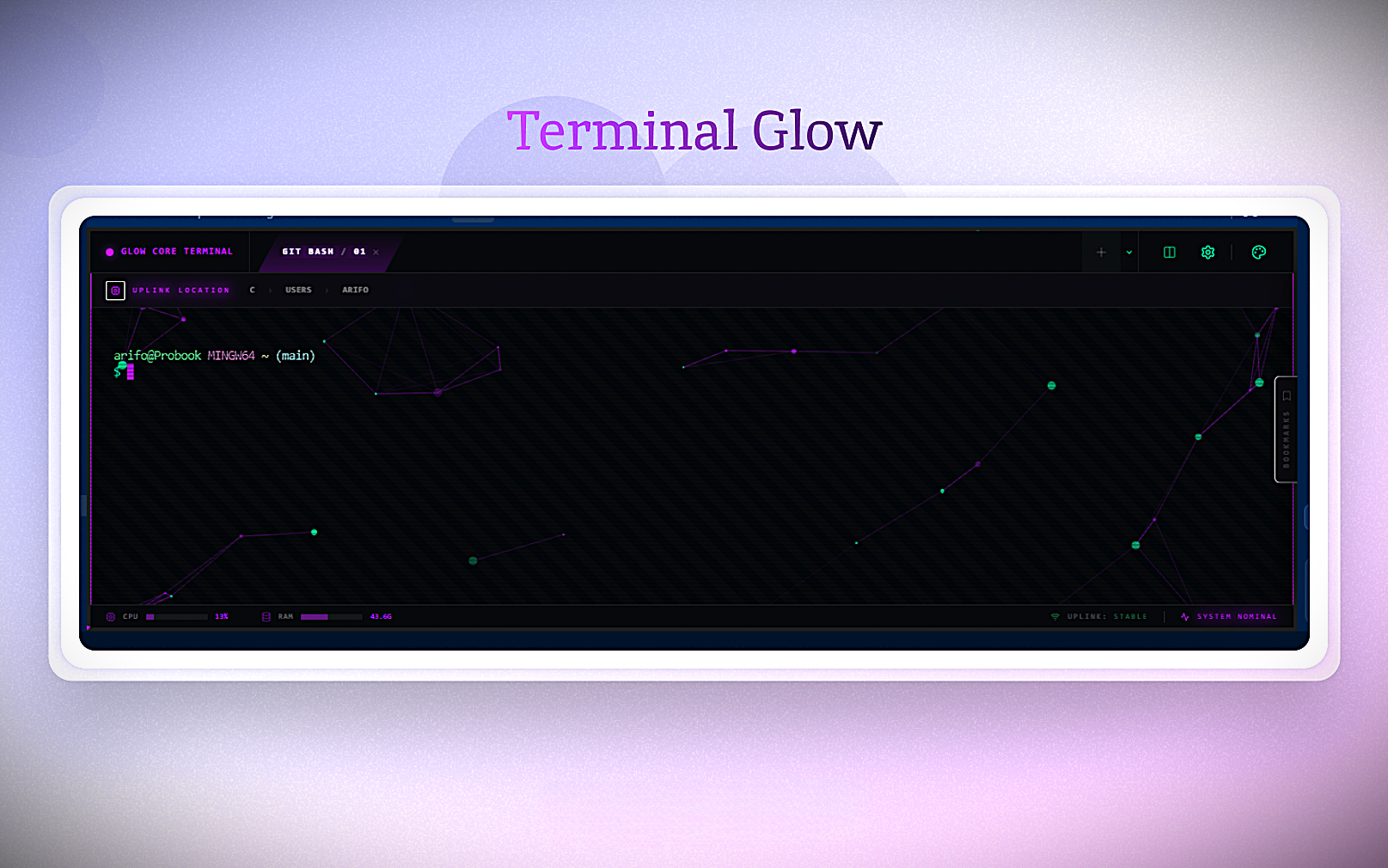 Terminal Glow Banner